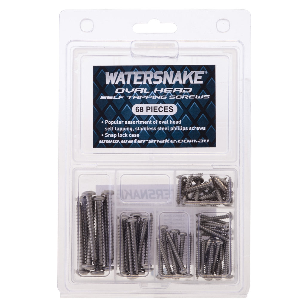 Watersnake WD Screw Kit SS Tapping Countet Kit 68pc - High-Quality Marine Grade Fasteners